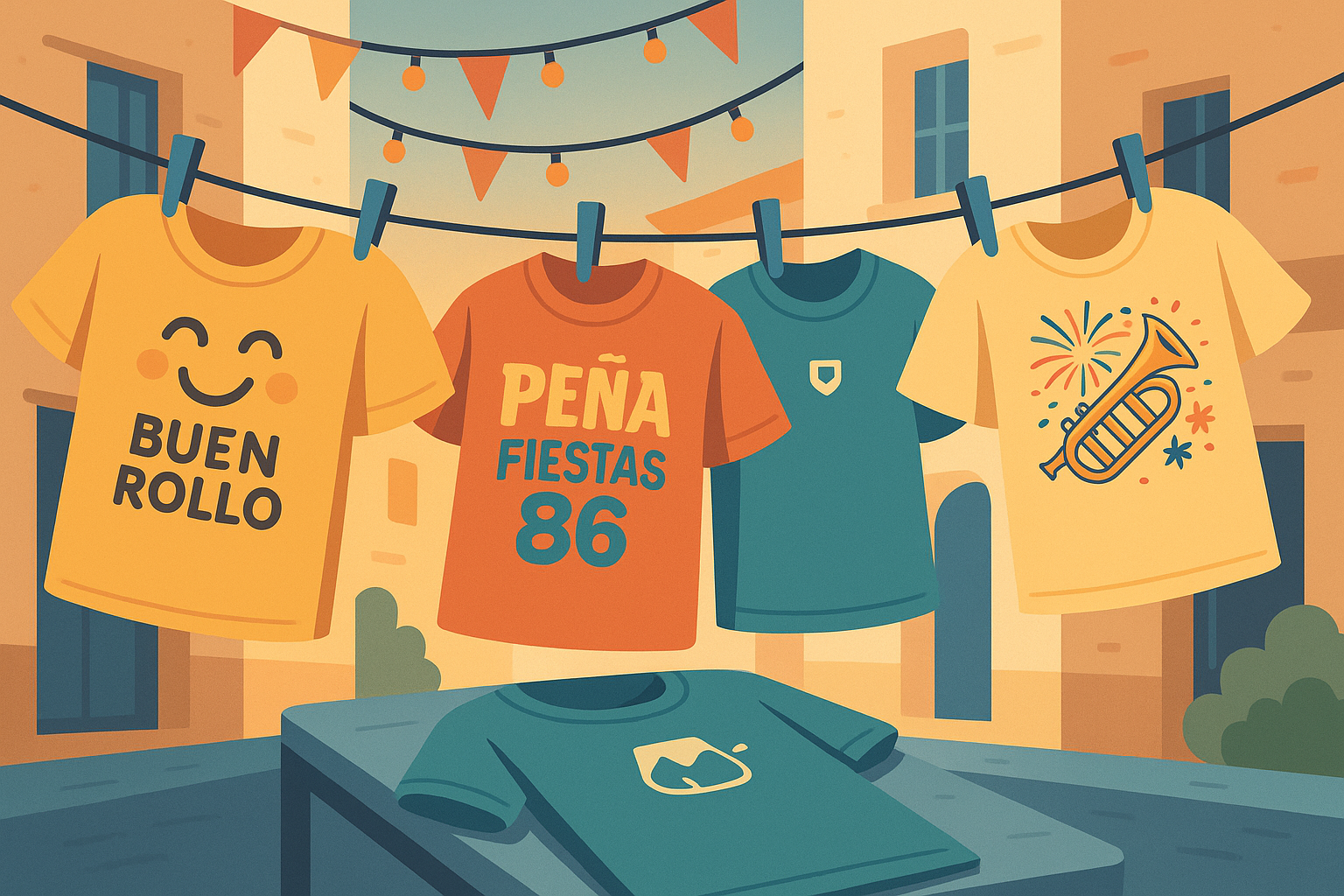 camisetas de peñas de pueblo